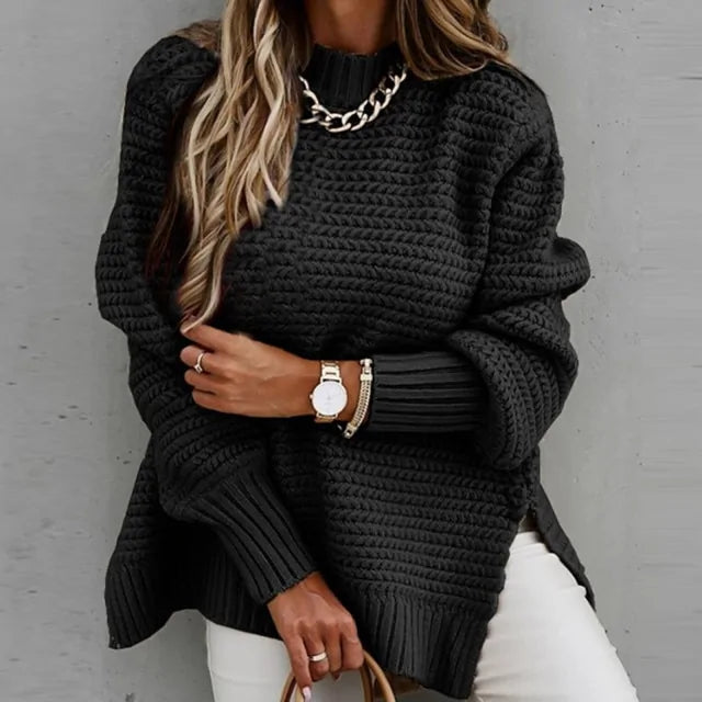 Sara High Neck Pullover Sweater