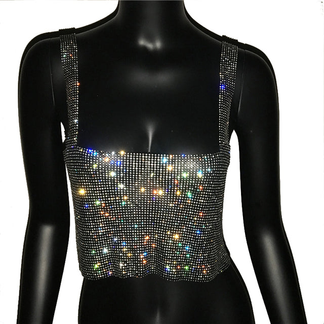 Disco Crystal Crop Top