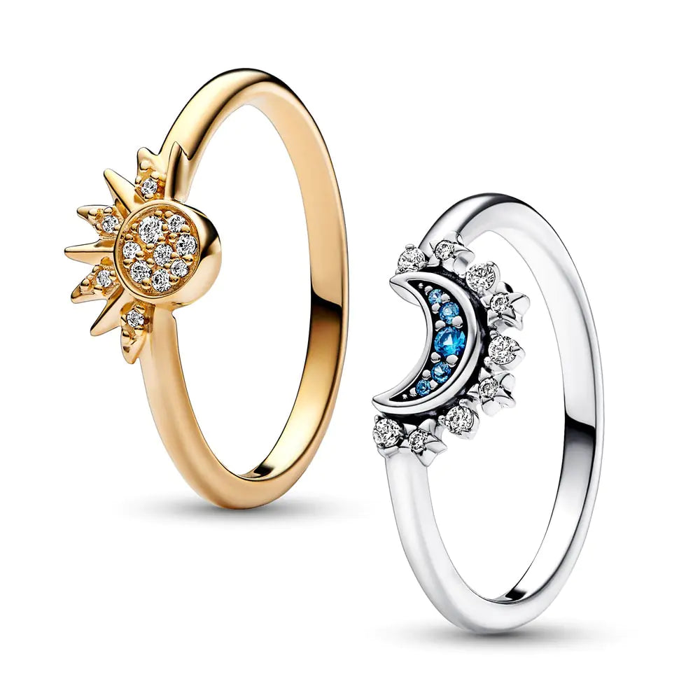 Celestial Sun & Moon Rings