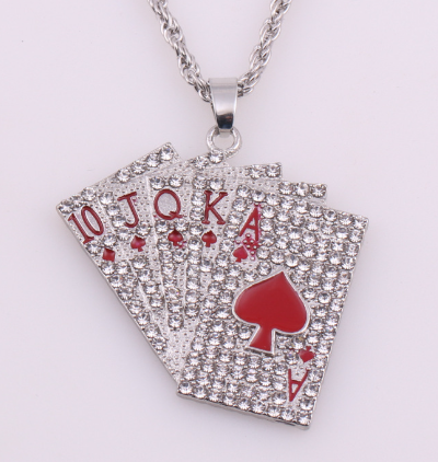 Playing Cards Pendants Necklaces N289-2