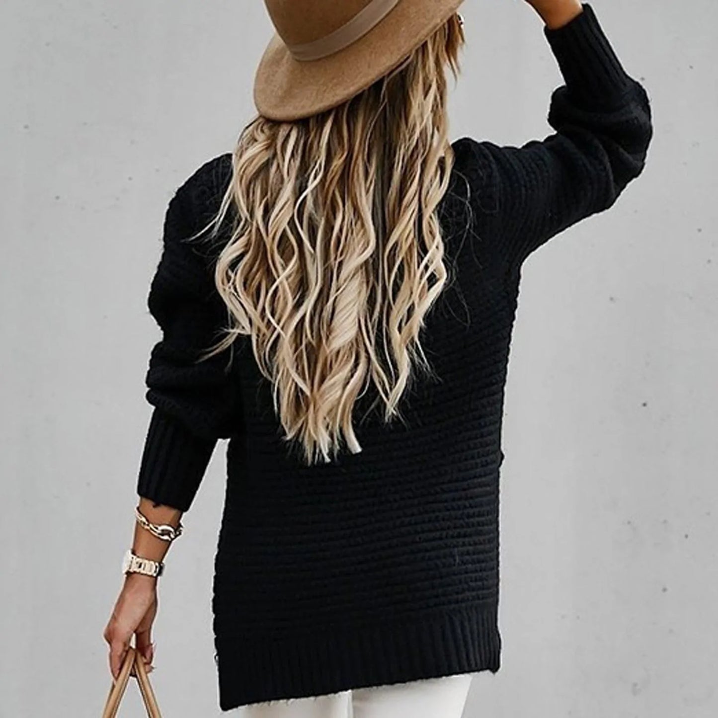 Sara High Neck Pullover Sweater