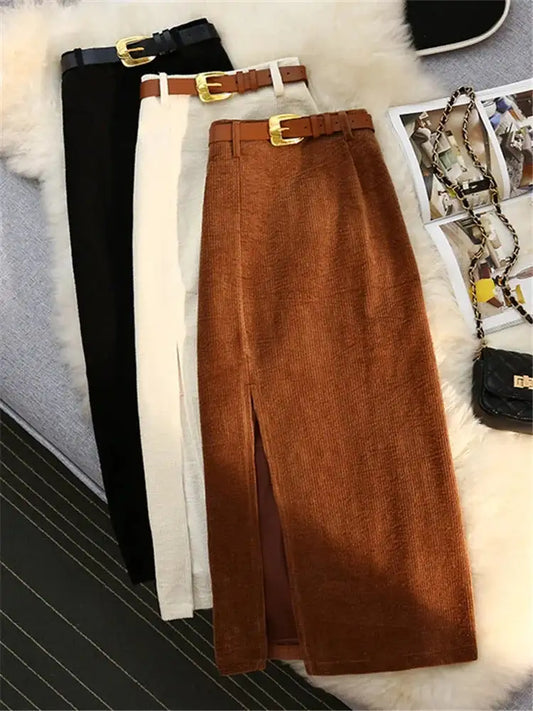 Cara Corduroy Maxi Skirt