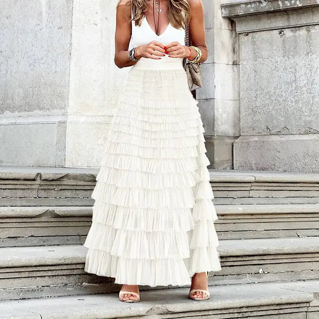 Reese Ruffled Maxi Skirt