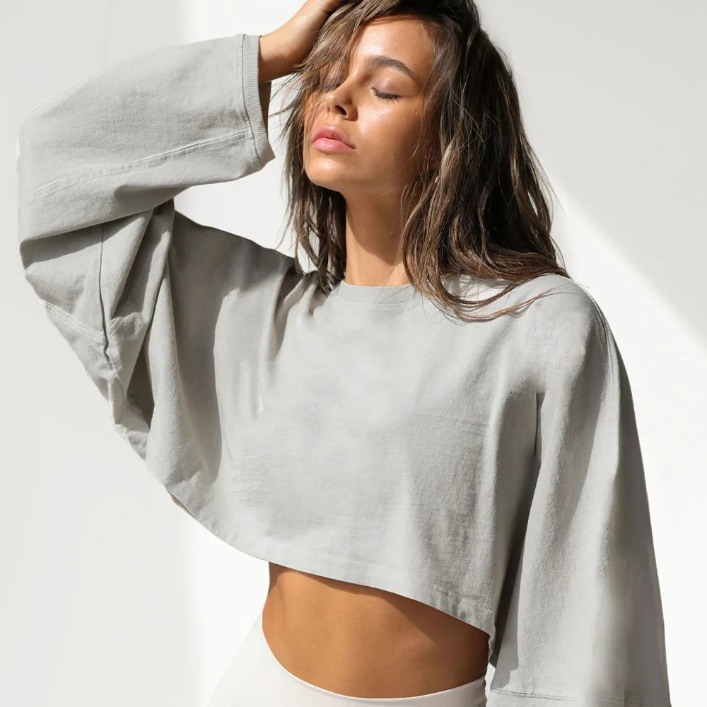 Olivia Oversized Crop Sweatshirt