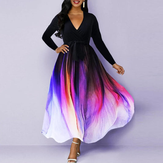 Aura  Elegant Long Sleeve Maxi