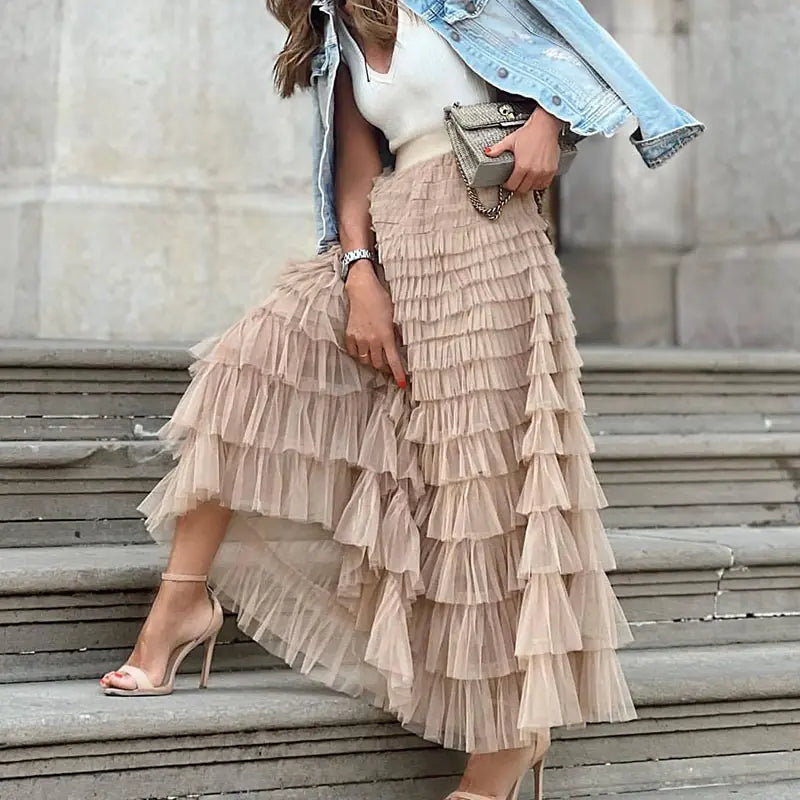 Reese Ruffled Maxi Skirt