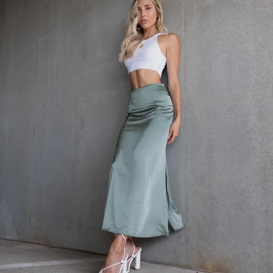 Alana Satin Maxi Skirt