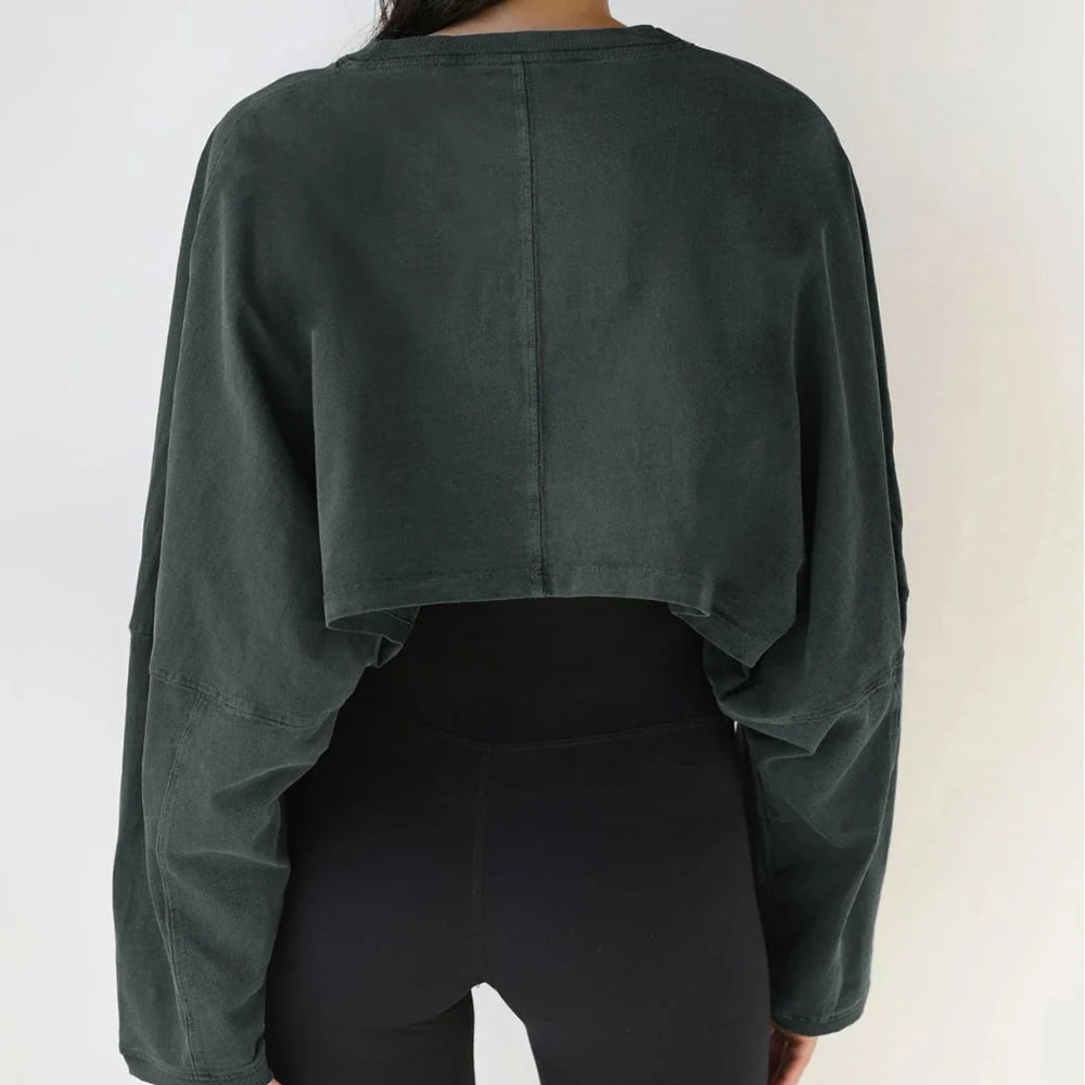 Olivia Oversized Crop Sweatshirt