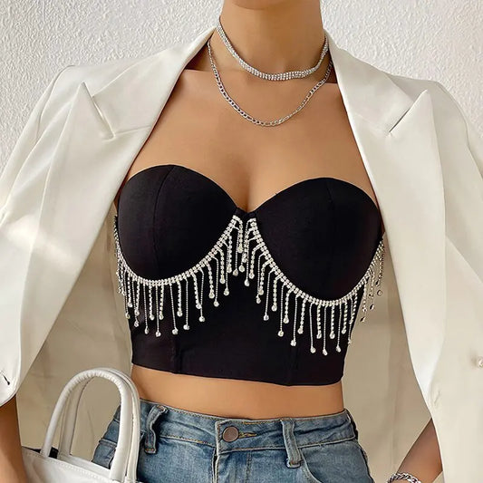 Crystal Drip Crop Top