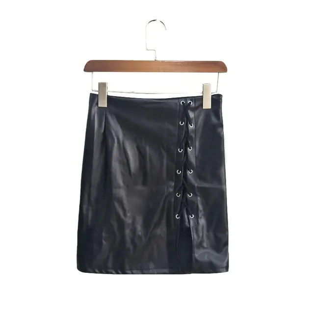 Nora Leather Mini Skirt