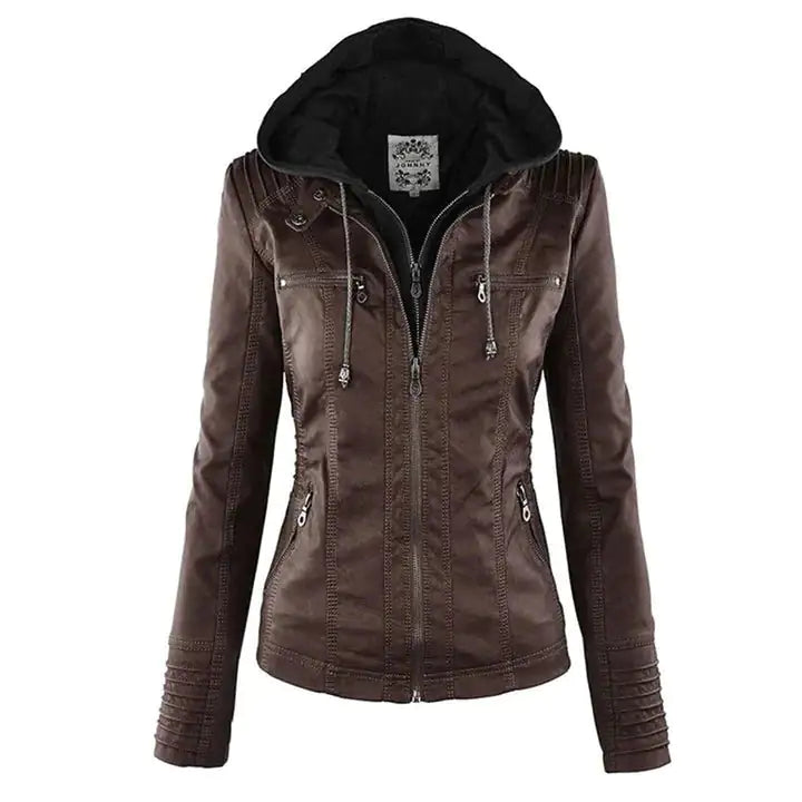 Chic Faux Leather Jacket