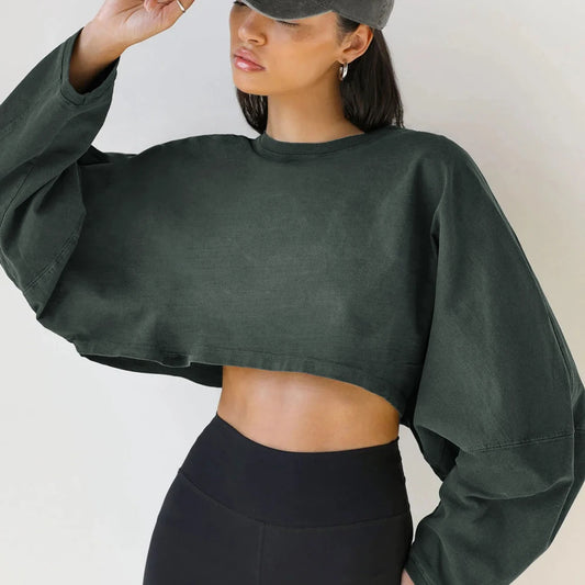 Olivia Oversized Crop Sweatshirt