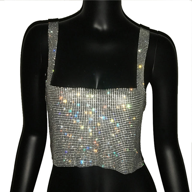 Disco Crystal Crop Top