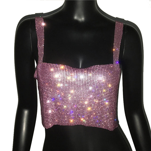 Disco Crystal Crop Top