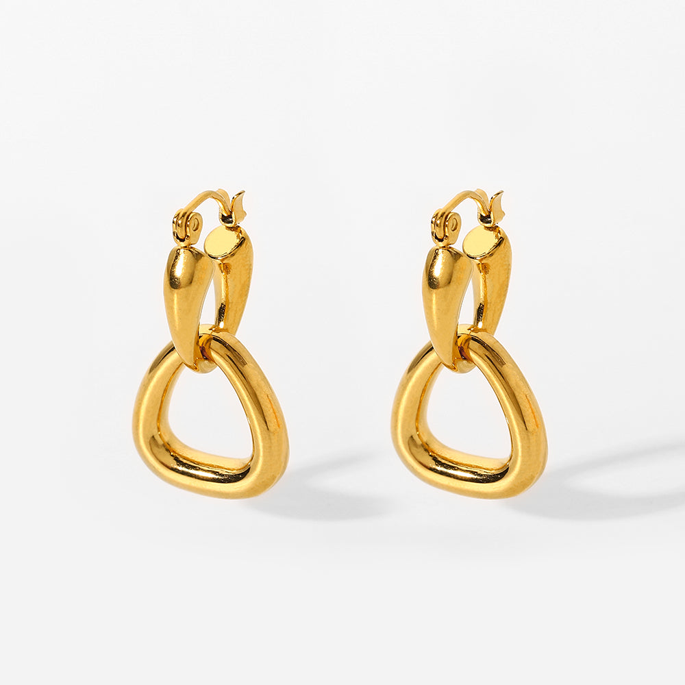 18k Gold Plated Link Earrings